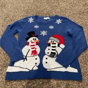 Carolyn Taylor Christmas snowman’s sweater women’s size XL